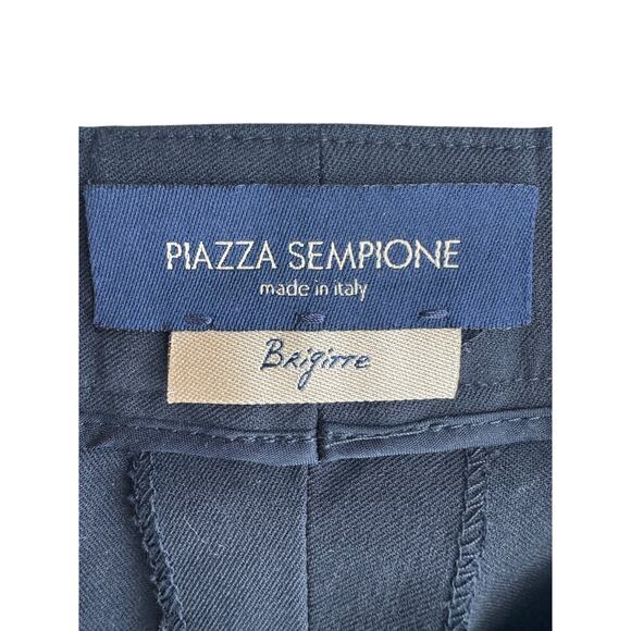 Piazza Sempione Brigette Black Ankle Stretch Trousers Italy 38 US 2 Like New - Picture 8 of 10